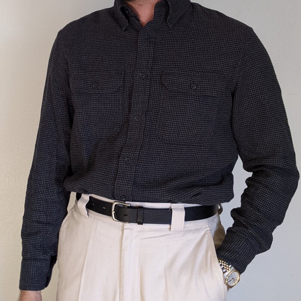 BR - Grey Flannel Check Shirt